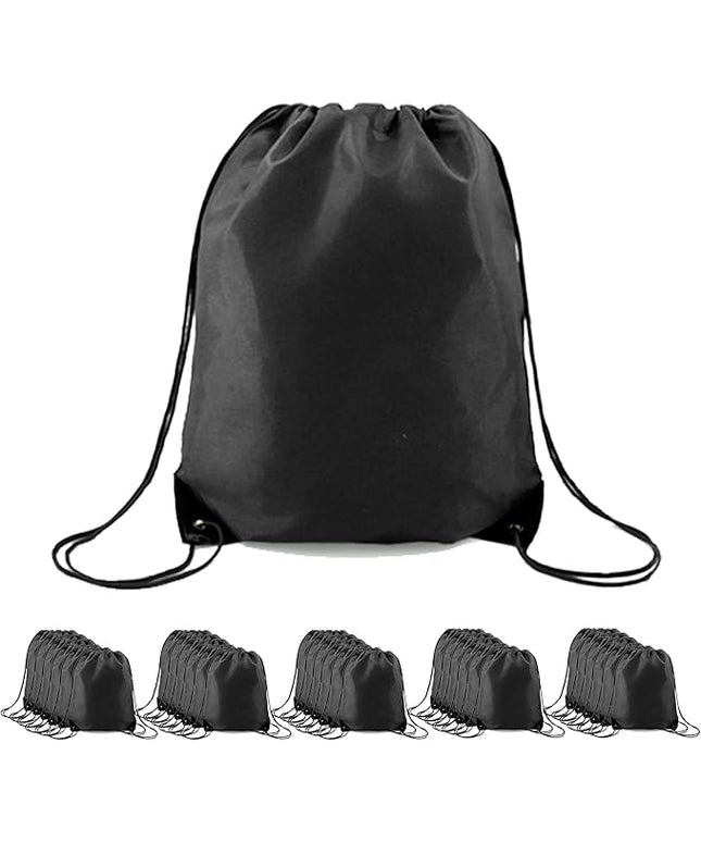 BeeGreen Drawstring Backpack Bags 20,30,50 Packs Reflective String Bags for Gym Sport Trip Cinch Sack DIY for Women Men