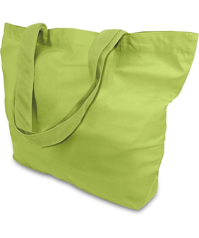 TOPDesign 3-Pack Super Strong Large 12oz Cotton Canvas Tote Bags, Reusable Grocery Shopping Cloth Bags, Fashionable Two-Tone Totes for Crafts, DIY Your Creative Designs