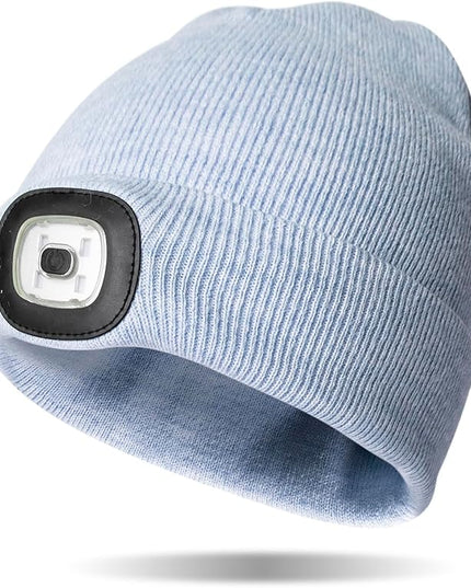 Night Scope Classic Rechargeable LED Warm Knit Beanie Head Light Hat Headlamp for Outdoor Activities