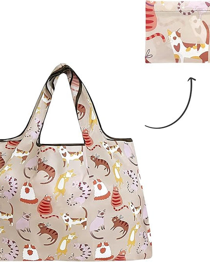 allydrew Large Foldable Tote Nylon Reusable Grocery Bags