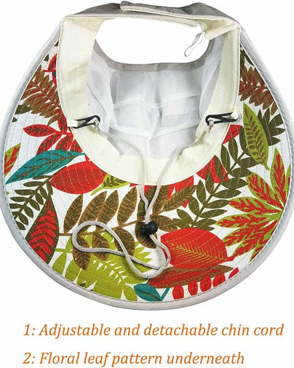 HINDAWI Sun Hats for Women Wide Brim UV Protection Sun Hat Summer Beach Packable Visor