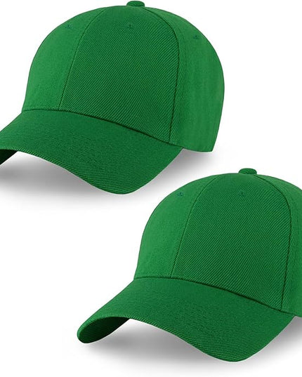2-Pack Classic Structured Baseball Cap Adjustable Snapback Multipack Ball Caps for Custom Embroidery Running Workouts Outdoor