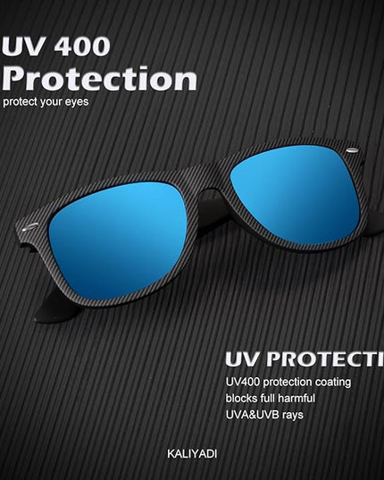 KALIYADI Polarized Sunglasses for Men and Women Matte Finish Sun glasses Color Mirror Lens UV Blocking (3 Pack)