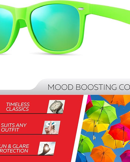Retro Rewind Polarized Sunglasses for Men and Women - UV Protection Classic Sun Glasses