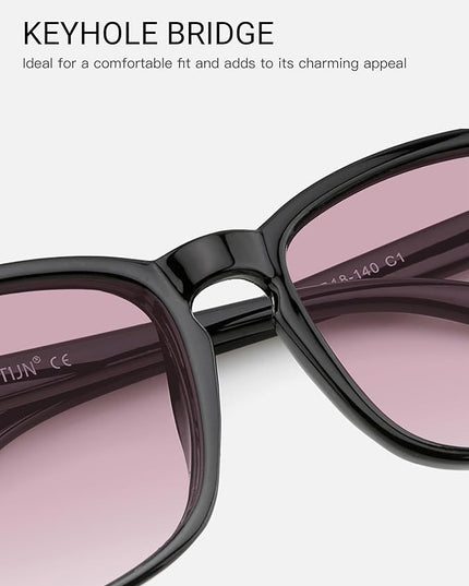 TIJN Blue Light Blocking Glasses for Women Men Clear Frame Square Nerd Eyeglasses Anti Blue Ray Computer Screen Glasses