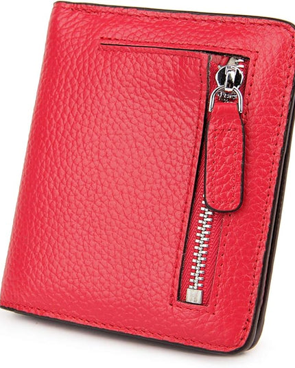 AINIMOER Small Leather Wallet for Women, Ladies Credit Card Holder RFID Blocking Women's Mini Bifold Pocket Purse