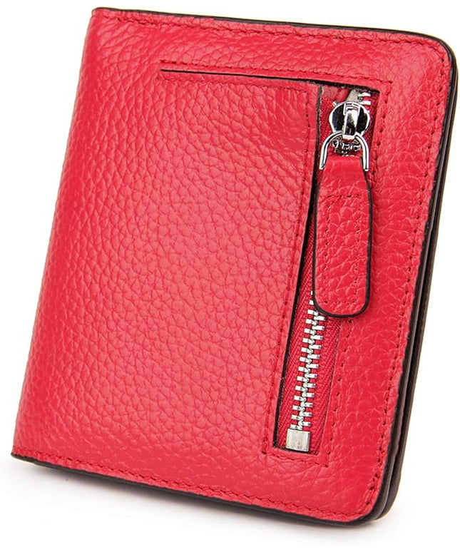 AINIMOER Small Leather Wallet for Women, Ladies Credit Card Holder RFID Blocking Women's Mini Bifold Pocket Purse