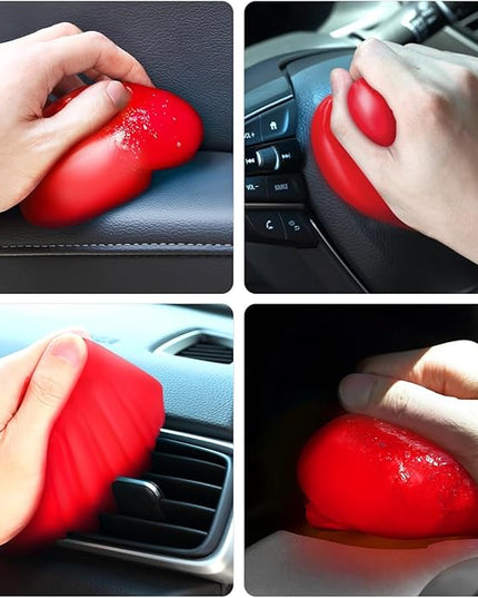 DNA MOTORING Car Cleaning Gels Auto Detailing Tools Cleaning Putty Car Interior Cleaner, Car Jelly Cleaner, Keyboard Cleaner, Car Cleaning Supplies Car Gifts for Men Women,Red, TOOLS-00254