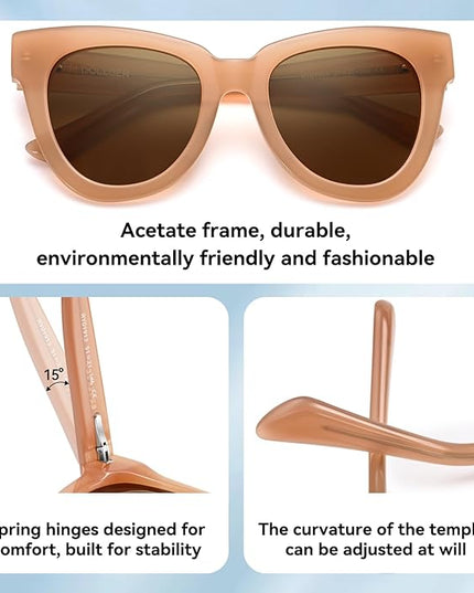 Dollger Retro Cat Eye Sunglasses Women Men Vintage Square Tortoise Shell Fashion Cateye Sunglasses