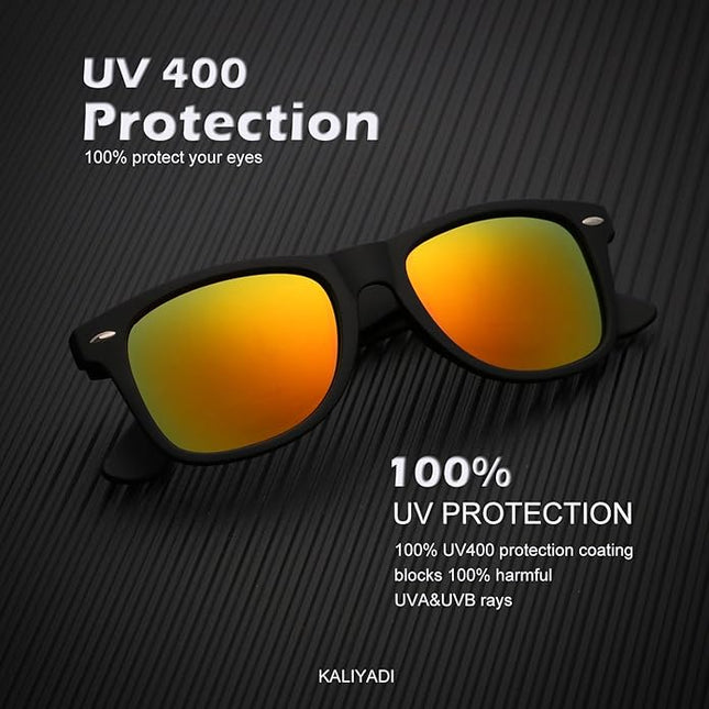 KALIYADI Polarized Sunglasses for Men and Women Semi-Rimless Frame Driving Sun glasses UV Blocking