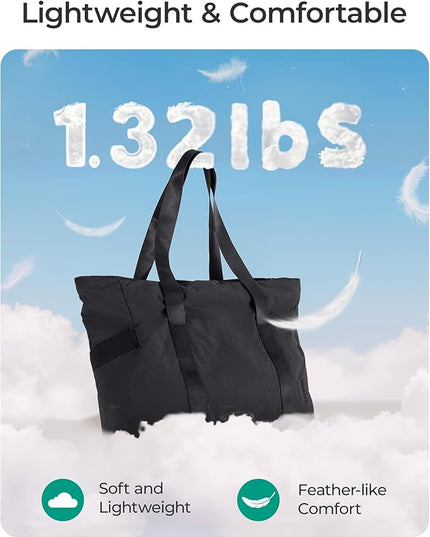 BAGSMART Tote Bag for Women, Tote Bag with Zipper Work Tote with Compartments Nurse Shoulder Hanbag for Travel, Gym