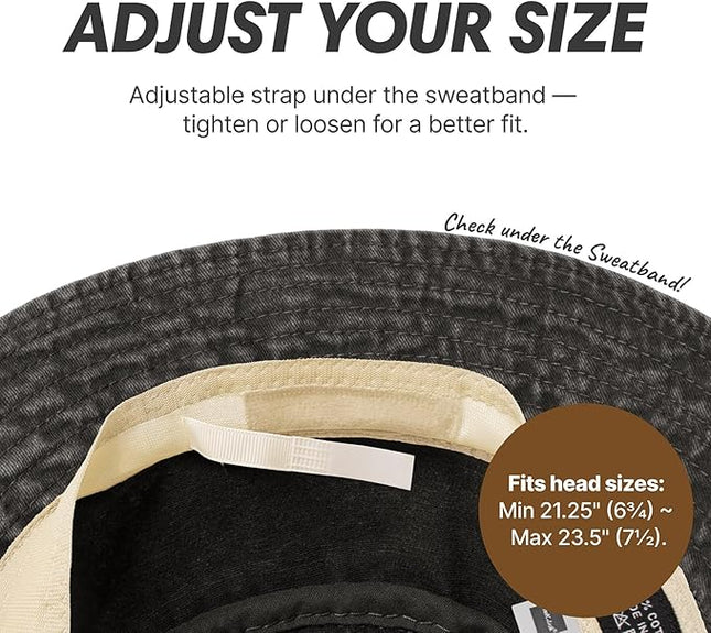 Hot Summer Bucket Hat - Trendy Cotton Sun Hat for Beach, Golf, Fishing - Fun Outdoor Vacation Boonie for Men and Women
