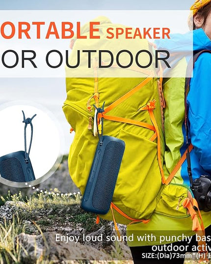 SOWO Portable Bluetooth Speaker, IPX7 Waterproof Wireless Bluetooth Speaker, Bassboom Technology, 25W Loud Stereo Sound, LED Light with TWS Pairing, 16H Playtime for Home and Outdoor -Blue