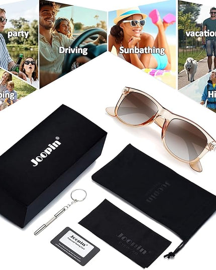 Joopin Square Sunglasses Polarized UV Protection Trendy Designer Sun Glasses Men Women