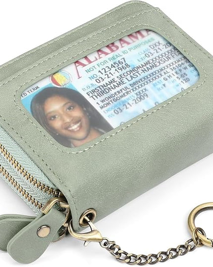 GOIACII Small Genuine Leather Wallet for Women, RFID Blocking Credit Card Holder Wallet