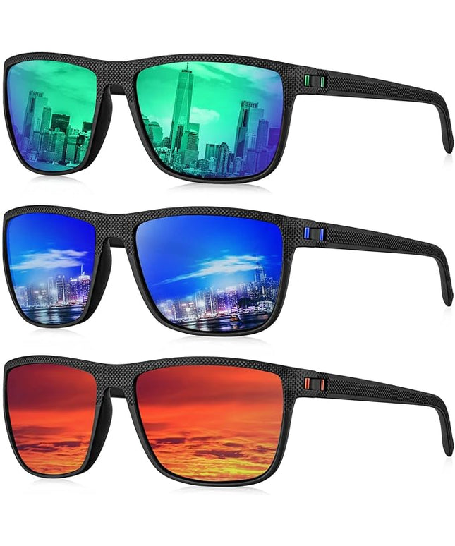 KALIYADI Polarized Sunglasses for Men, Lightweight Sun Glasses with UV Protection for Driving Fishing Golf