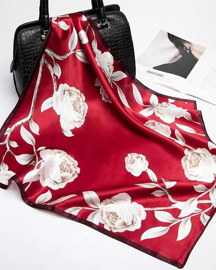 Head Bandanas Scarf for Women Silk Satin Hair Scarf Lightweight Vintage Fashion Square Neck Scarves Gift