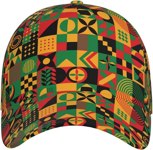 African Ethnic Tribal Style Baseball Cap for Men Women, Fashion Adjustable African Hat Casual Trucker Hats Sun Caps