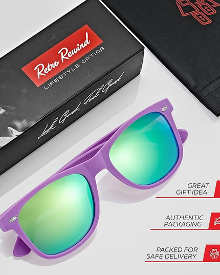 Retro Rewind Polarized Sunglasses for Men and Women - UV Protection Classic Sun Glasses