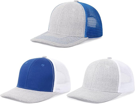 kozinu Unisex Trucker Hats Blank Mesh Snapback Hats Sport Plain Baseball Caps Adjustable Fitted Hat
