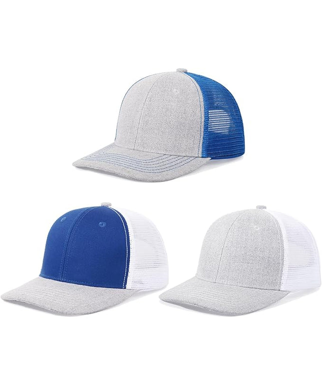 kozinu Unisex Trucker Hats Blank Mesh Snapback Hats Sport Plain Baseball Caps Adjustable Fitted Hat