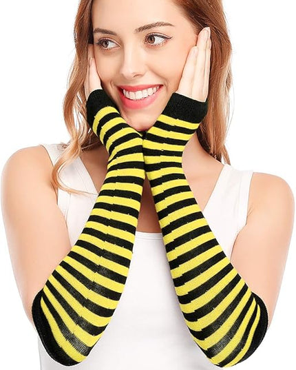 Bienvenu Punk Gothic Rock Long Arm Warmer Fingerless Gloves