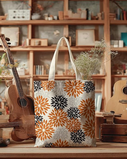 Horaldaily Canvas Tote Bag,Reusable Shoulder Tote Bag for Women Lady Casual Vacation, Shopping, Work, Gym