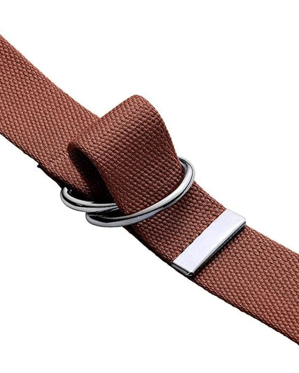 Falari Canvas Web Belt Metal Double D Ring Buckle for Men Women Casual Cloth Military Style Belt 1 1/2" Wide