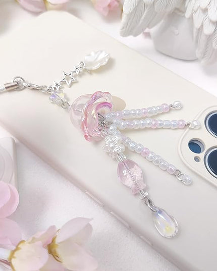 1-4PCS Cute Phone Charms Aesthetic Y2K Cell Phone Charms Strap Strawberry Butterfly Star PhoneCharm Y2K Accessories for Bag Keychain Airpods Camera Pendants Decor