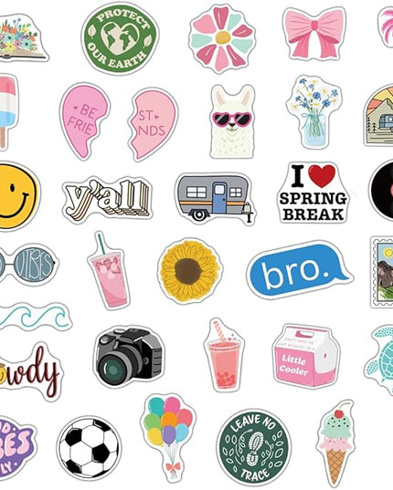 100 Pack Fun Cute Stickers for Water Bottles, Laptops, Teacher Rewards for Phone Cases, Valentine’s Day Gifts, Waterproof Vinyl Stickers Teens, Kids, Adults, Cool Decals for Girls and Boys (Variety)