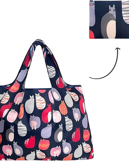 allydrew Large Foldable Tote Nylon Reusable Grocery Bags