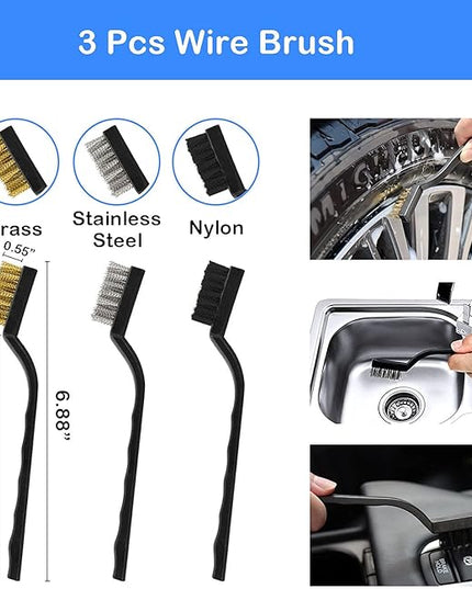 20Pcs Car Wheel Tire Detailing Brush Set,Car Detailing kit,Car Detailing Brushes,Auto Detailing Drill Brush Set,17" Long Handle Rim Wheel Brush,Tire Brush,Car Cleaning Kit for Wheels,Interior,Exterior