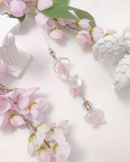 1-4PCS Cute Phone Charms Aesthetic Y2K Cell Phone Charms Strap Strawberry Butterfly Star PhoneCharm Y2K Accessories for Bag Keychain Airpods Camera Pendants Decor