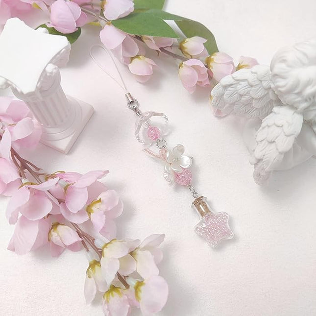 1-4PCS Cute Phone Charms Aesthetic Y2K Cell Phone Charms Strap Strawberry Butterfly Star PhoneCharm Y2K Accessories for Bag Keychain Airpods Camera Pendants Decor