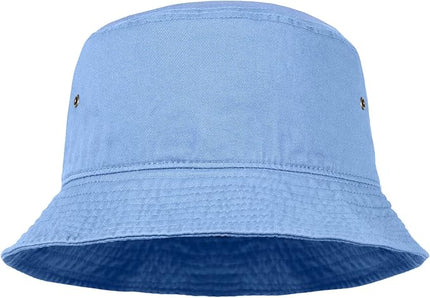 Falari Men Women Unisex Cotton Bucket Hat 100% Cotton Packable for Travel Fishing Hunting Summer Camp