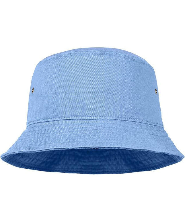 Falari Men Women Unisex Cotton Bucket Hat 100% Cotton Packable for Travel Fishing Hunting Summer Camp