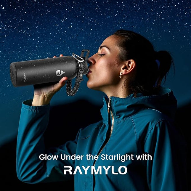 40oz Insulated Water Bottle, Triple Wall Vacuum Stainless Steel Water Bottles - Keeps Cold 48H, Reusable Metal water flask Jug for Gym, Sports, Camping, Hiking,Travel, Starry Sky-Black