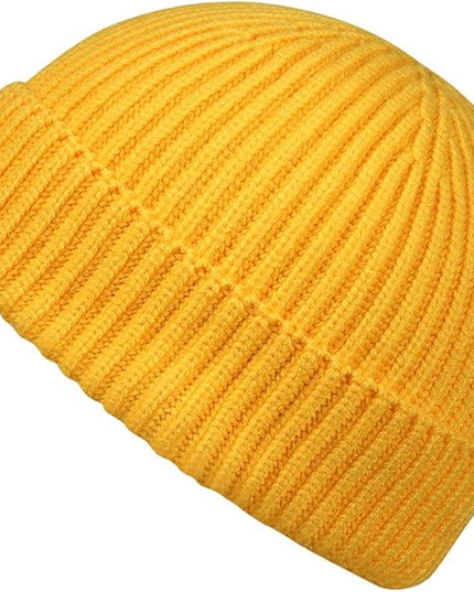 MaxNova Knit Cuff Short Fisherman Beanie for Men Women Warm Hats