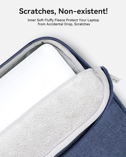 Voova Laptop Bag 15.6 Inch, Waterproof Computer Sleeve Carrying Case with Shoulder Straps & Handle Compatible with Macbook Air 15 M2/M3/M4, MacBook Pro 15/16, 15-16 Inch Hp Dell Lenovo Asus, Blue