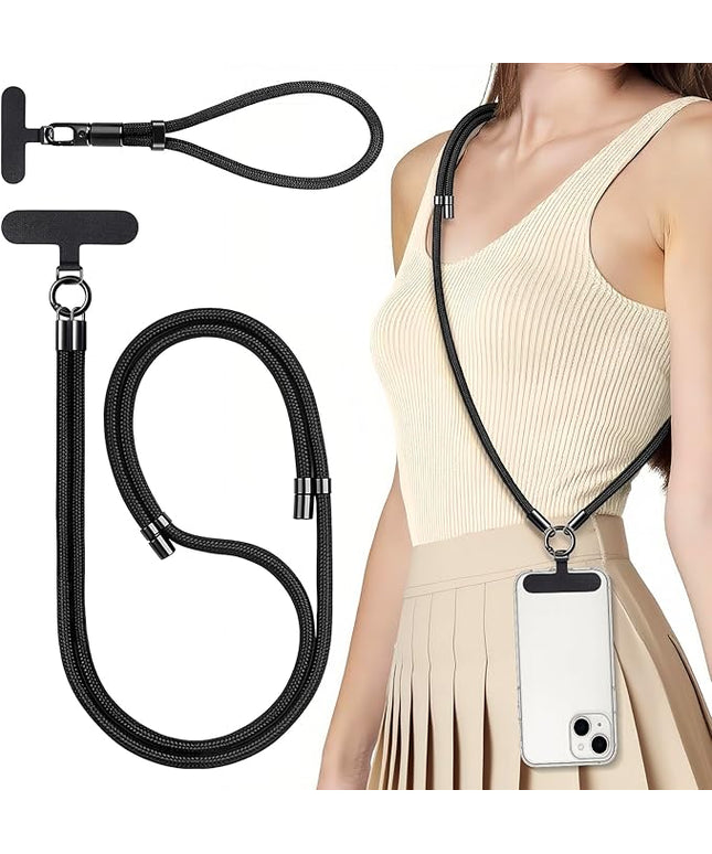 Adjustable Phone Lanyard,Universal Wrist Strap for Cellphone Case,Anti-Theft Women Braided Charm Lanyard for Travel