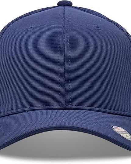 [2 Pack] Hybrid Stretch-Fitted Trucker Cap, Baseball Cap with Air Mesh