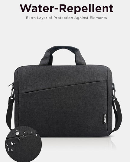 Lenovo Laptop Carrying Case T210, 15.6-Inch Laptop and Tablet, Sleek Design, Durable and Water-Repellent Fabric, Business or School, GX41L83769 Casual Toploader - Eco Black