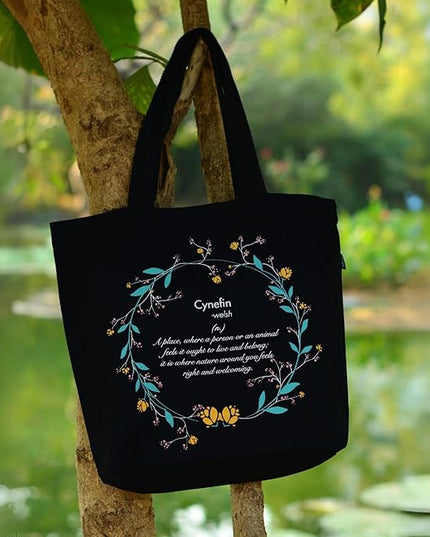 Ecoright Aesthetic Canvas Tote Bag for Women Large Zipper Tote Bags with Pocket, Womens Tote Bag for Yoga, Work, Beach