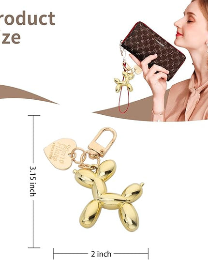 Balloon Dog Keychain Cute Bag Charm Handbag Purse Key Accessories
