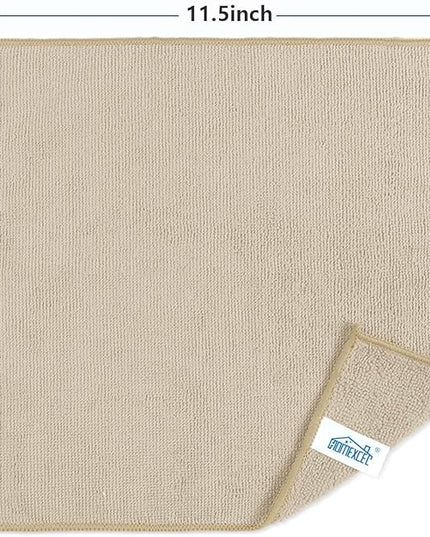 HOMEXCEL Brown Microfiber Cleaning Cloth, 8 Pack Cleaning Towels for Kitchen, Lint Free, Scratch-Free, Highly Absorbent, and Reusable Cleaning Rags for House, Window and Glass, Cars, 11.5 X11.5 inch