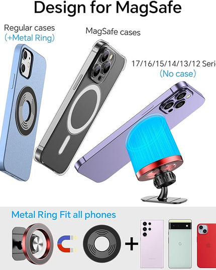 Kaistyle for Magsafe Car Mount【20 Strong Magnets】Magnetic Phone Holder for Car Phone Holder Mount Dash Mounted Holders Cell Phone Holders for Your Car Accessories for Women Men for iPhone 17 16 15 14