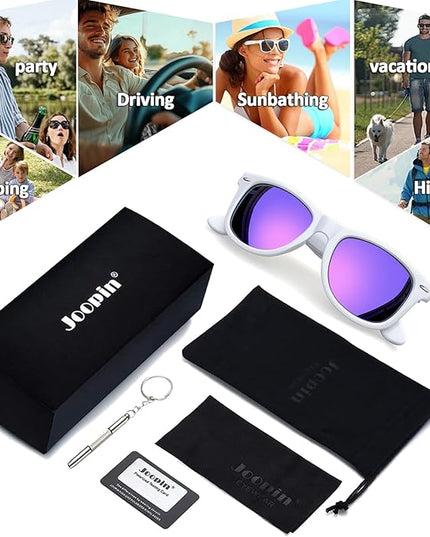 Joopin Square Sunglasses Polarized UV Protection Trendy Designer Sun Glasses Men Women
