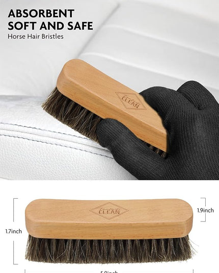 Fantasticlean 9PCS Car Interior Detailing Set, Microfiber Cloth & Applicator, Single-Head Detailing Brushes, Natural Bristles, Scratch-Free & Ultra-Soft for Seats Leather Care or Cleaning