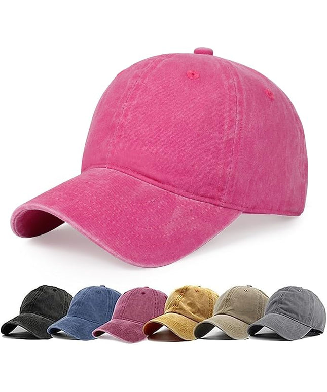 HH HOFNEN Men Women Washed Distressed Twill Cotton Baseball Cap Vintage Adjustable Dad Hat