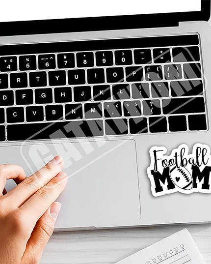 (3PCS) Football Mom Sticker Decals Football Stickers Waterproof Vinyl Decal for Book Laptop Tumblers, Cups, Water Bottles, Phone Case, Football Gifts for Mom Mama Mother's Day, 3" x 2.2 "